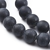 Natural Black Obsidian Beads Strands G-F662-01-8mm-3