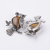 Natural Tiger Eye Pendants G-E442-01P-2