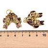 Brass Cloisonne Pendants KK-P251-A01-G-02-3