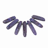 Natural Lepidolite/Purple Mica Stone Beads Strands G-N215-007-2