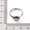 Non-Tarnish 304 Stainless Steel Pad Ring Settings STAS-K278-11C-P-3