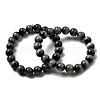 Grade AA Natural Eagle Eye Stone Round Beads Stretch Bracelets for Women BJEW-L712-B01-10mm-4