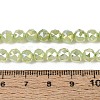 Anti-Tarnish Electroplate Glass Beads Strands GLAA-N064-6mm-07-4