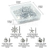 60Pcs 5 Styles Stainless Steel Charms STAS-FS0001-46-3