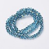 Electroplate Transparent Glass Beads Strands EGLA-A034-T3mm-S18-2