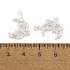 Brass Micro Pave Clear Cubic Zirconia Pendants KK-L212-23S-3