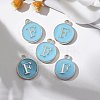 Platinum Plated Alloy Enamel Charms ENAM-S118-04F-P-5