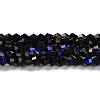 Transparent Electroplate Glass Beads Strands GLAA-F029-3mm-D02-1