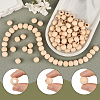Natural Unfinished Wood Beads WOOD-PA0001-16C-6