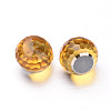 Faceted Round Ball Glass Cabochons X-GGLA-L008C-04-1