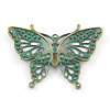 Zinc Alloy Butterfly Pendants Rhinestone Settings PALLOY-R065-011-LF-2