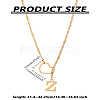 1Pc Letter & Heart Stainless Steel Lariat Necklaces for Women NJEW-LP0002-87G-Z-2
