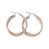 304 Stainless Steel Hoop Earrings X-EJEW-L232-020M-1