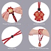 Braided Waxed Cotton Thread Cords Macrame Pouch Necklace Making AJEW-SW00022-05-3