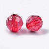 Transparent Acrylic Beads X-TACR-T004-06-2