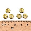 Brass Grade A Rhinestone Spacer Beads RSB038NF-04G-2
