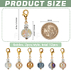 12Pcs 6 Styles Faceted Glass Pendant Decorations HJEW-FG00019-2