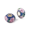 Lampwork & Brass Core European Beads LAMP-P019-01P-27-2