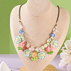 8Pcs 4 Styles Translucent Resin Pendants CRES-FP0001-08-4