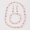 Glass Jewelry Sets: Stretchy Necklaces & Stretchy Bracelets & Earrings SJEW-JS00575-07-1