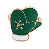 Christmas Theme Alloy Enamel Open Cuff Ring RJEW-C106-02E-KCG-2