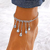 Brass Crystal Rhinestone Tennis Anklets for Wome FS-WGAF92D-12-1