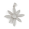 Brass Micro Pave Cubic Zirconia Pendants KK-M322-27P-1