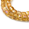Electroplate Glass Beads Strands EGLA-D018-4x4mm-77-4