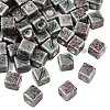 Floral Printed Porcelain Beads PORC-Q160-2-1