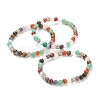 Natural Mixed Stone Beaded Stretch Bracelets BJEW-A117-B-39-1