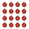 Golden Plated Alloy Enamel Charms ENAM-S118-03J-2
