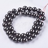 Magnetic Synthetic Hematite Beads Strands G-Q893-10mm-2