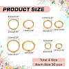 120Pcs 4 Styles 304 Stainless Steel Split Rings STAS-ME0002-61-2