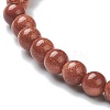 Synthetic Goldstone Beaded Stretch Bracelets BJEW-D446-A-15-3