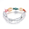 Electroplate Glass Beads Stretch Bracelets BJEW-JB04099-4
