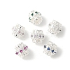 Brass Micro Pave Cubic Zirconia European Beads KK-U067-07S-1