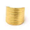 Ion Plating(IP) 304 Stainless Steel Textured Wide Open Cuff Ring for Women RJEW-E070-01G-2