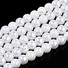 Electroplate Opaque Glass Beads Strands GLAA-T032-P4mm-AB02-1