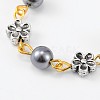 Handmade Round Glass Pearl Beads Chains for Necklaces Bracelets Making AJEW-JB00072-02-2