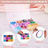 Two Tone Transparent Crackle Acrylic Beads CACR-TA0001-01-5