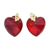 Brass Glass Pendants KK-H259-07G-1