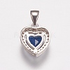 Brass Micro Pave Cubic Zirconia Charms LS-ZIRC-E143-58A-P-2