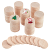 Unfinished Wooden Discs WOOD-WH0030-12-1