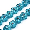 Transparent Handmade Bumpy Lampwork Beads Strands LAMP-S194-022D-1