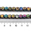 Electroplated Natural Lava Rock Beads Strands G-A256-C01-01G-4