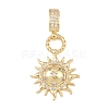 Brass Micro Pave Cubic Zirconia Pendants LS-KK-H518-01A-G-1