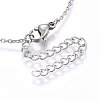 304 Stainless Steel Pendant Necklaces NJEW-O104-16-4