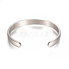 304 Stainless Steel Cuff Bangles STAS-I110-10-8mm-3