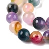 Dyed Natural White Jade Beads Strands G-T138-8mm-210-19-3