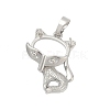 Brass Pendant Cabochon Settings KK-S521-17H-P-2